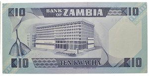 reverse: ZAMBIA. 10 Kwacha. FDS