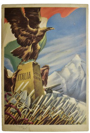 obverse: Ventennio Fascista (1922-1943). Benito Mussolini. Cartolina viaggiata 