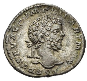 obverse: SETTIMIO SEVERO (193-211). Laodicea ad mare. Denario. AR (3,28 g). D/ L SEPT SEV AVG IMP XI PART MAX, testa laureata a destra; R/ AE QVITATI AVGG, Aequitas stante regge bilancia e cornucopia; RIC IV 500. BB. nr.reg.601/24