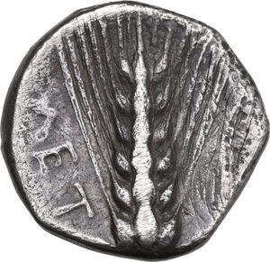 reverse: Southern Lucania, Metapontum. AR Nomos, c. 400-340 BC