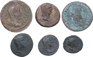 obverse: The Roman Empire. Lot of six (6) unclassified AE denominations