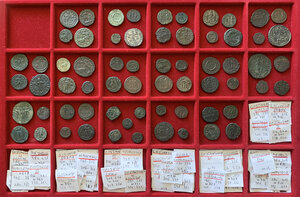 reverse: The Roman Empire. Lot of sixty-five (65) unclassified AE denominations, late 3rd-5th century AD