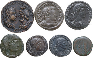 obverse: The Roman Empire. Lot of seven (7) unclassified AE denominations, including a modern copy