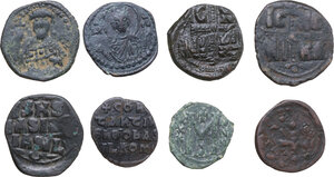 reverse: The Byzantine Empire. Lot of eight (8) unclassified AE folles