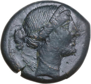 obverse: Bruttium, Rhegion. AE 22 mm, 260-215 BC. Counterfeit for study purposes