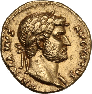 obverse: Hadrian (117-138). Modern AV replica of a Aureus, Rome mint, 125-127