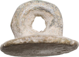 obverse: LEAD MOLD WITH A HANDLE Greek World or Roman. Lead mold with no engravements. Width : 34,5 mm Weight: 71 g