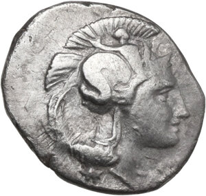 obverse: Southern Lucania, Thurium. AR Triobol, c. 350-300 BC