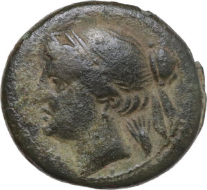 obverse: Bruttium, The Brettii. AE Half Unit, 214-211 BC