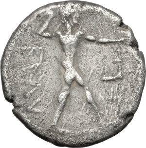 obverse: Bruttium, Kaulonia. AR Stater, c. 450 BC