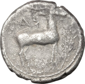 reverse: Bruttium, Kaulonia. AR Stater, c. 450 BC