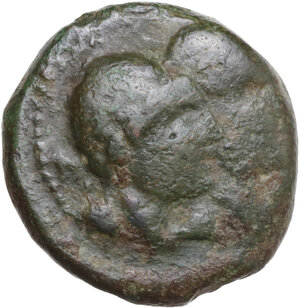 obverse: Bruttium, Locri Epizephyrii. AE 20 mm, 350-300 BC