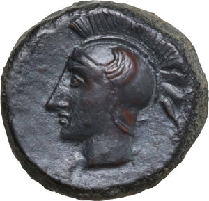 obverse: Kamarina. AE Tetras or Trionkion, c. 410-405 BC