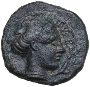 obverse: Syracuse. Second Democracy (466-405 BC). AE Tetras, after 425 BC