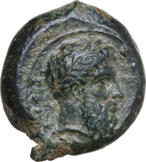 obverse: Syracuse. Timoleon and the Third Democracy (344-317 BC). AE Hemidrachm. Timoleontic Symmachy coinage, c. 343-339/8 BC