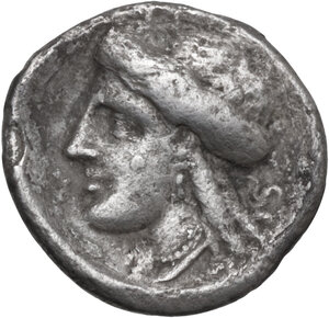 reverse: Corinthia, Corinth. AR Drachm, 345-307 BC