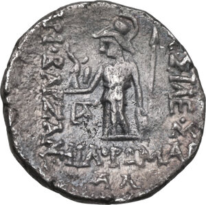 reverse: Kings of Cappadocia. Ariobarzanes I Philoromaios (96-63 BC). AR Drachm, Eusebeia mint, dated year 31 (65-64 BC)