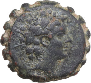 obverse: Seleucid Kings. Antiochos VI Dionysos (144-142 BC). AE 21 mm, serrate, Antioch ad Orontem mint