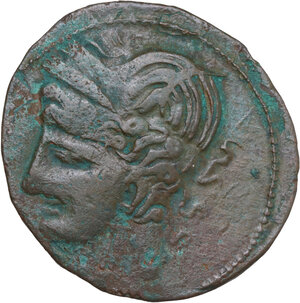 obverse: Zeugitania, Carthage. Reduced BI 3 Shekel, 264-241 BC