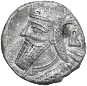 obverse: Kings of Parthia. Vologases IV (147-191). AR Tetradrachm, Seleukeia on the Tigris mint