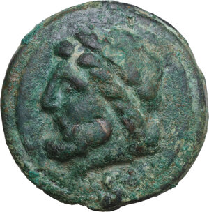 obverse: Janus/prow to right libral series. AE Cast Semis, c. 225-217 BC