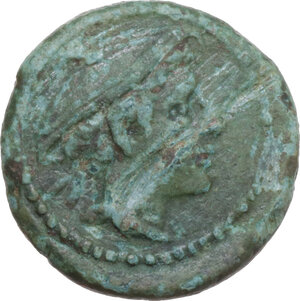 obverse: Anonymous post-semilibral series. AE Semuncia, Cales, second half 216 BC.