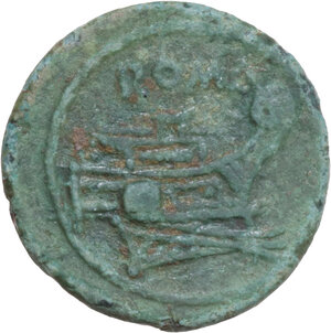 reverse: Anonymous post-semilibral series. AE Semuncia, Cales, second half 216 BC.