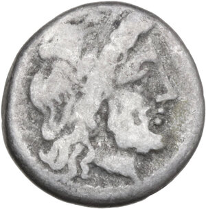 obverse: Club series. Victoriatus, uncertain South-East mint, 209 BC