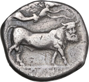 reverse: Central and Southern Campania, Neapolis. AR Nomos, 350-375 BC