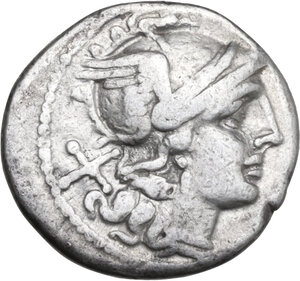 obverse: Trident series. Denarius, uncertain mint (Capua?), 205 BC