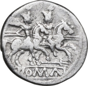 reverse: Trident series. Denarius, uncertain mint (Capua?), 205 BC