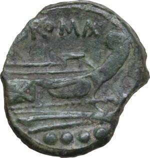 reverse: Anonymous Sextantal series. AE Triens, after 211 BC