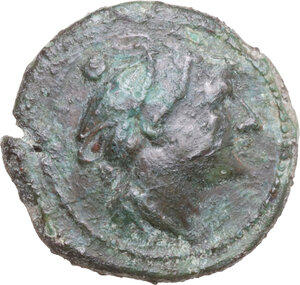 obverse: L. Cornelius (C) series. AE Sextans. Mint in Sardinia, 211 BC