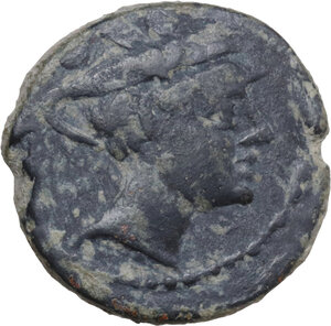 obverse: Corn-ear and KA series. AE Sextans. Sicily, after 211 BC