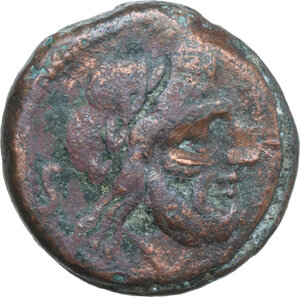 obverse: C. Minucius Augurinus. AE Semis, 135 BC