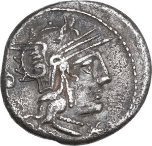 obverse: C. Servilius Vatia. AR Denarius, 127 BC