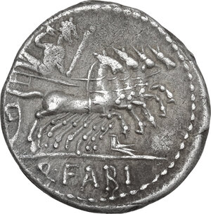 reverse: Q. Fabius Labeo. AR Denarius, 124 BC