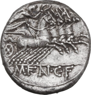 reverse: M. Fannius C.f. AR Denarius, 123 BC