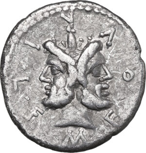 obverse: M. Furius Philus. AR Denarius, 119 BC