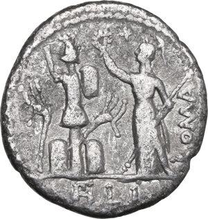 reverse: M. Furius Philus. AR Denarius, 119 BC