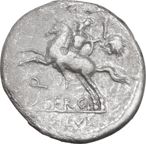 reverse: M. Sergius Silus. Denarius, 116 or 115 BC