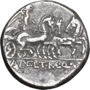 reverse: Appius Claudius Pulcher, T. Manlius Mancinus and Q. Urbinius. AR Denarius, 111 or 110 BC