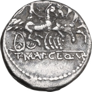 reverse: Appius Claudius Pulcher, T. Manlius Mancinus and Q. Urbinius. AR Denarius, 111 or 110 BC