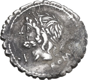 obverse: L. Memmius Galeria. AR Denarius serratus, 106 BC