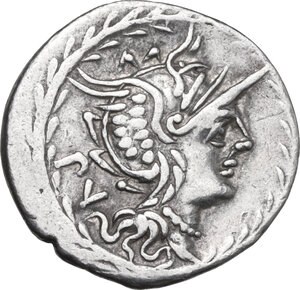 obverse: Mn. Lucilius M.f. AR Denarius, 101 BC