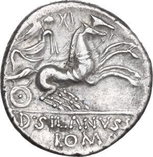 reverse: D. Junius Silanus L.f. Denarius, 91 BC