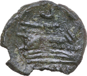 reverse: Anonymous. AE Semis, 91 BC