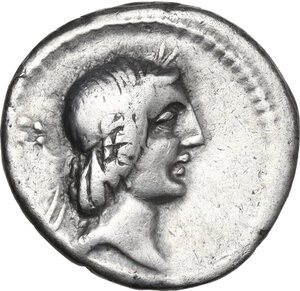 obverse: L. Calpurnius Piso Frugi. AR Denarius, 90 BC