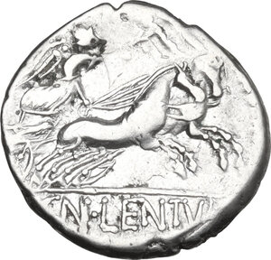 reverse: Cn. Cornelius Lentulus Clodianus. AR Denarius, 88 BC