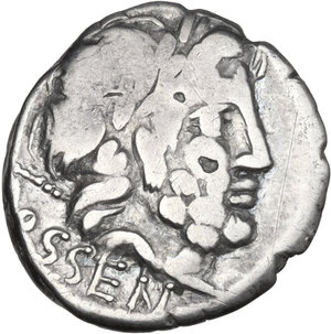 obverse: L. Rubrius Dossenus. AR Denarius, 87 BC